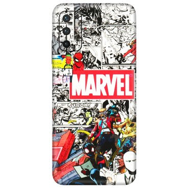 POCO Phone Skins (All Models) - Marvel Colorful Comic - 3D Embossed Finish (L-64) Poco M3 PRO (5G)