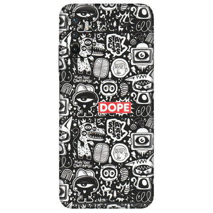POCO Phone Skins (All Models) - Dope Stay Classy Black Doodles - Matte Finish (M-126) Poco M3 PRO (5G)