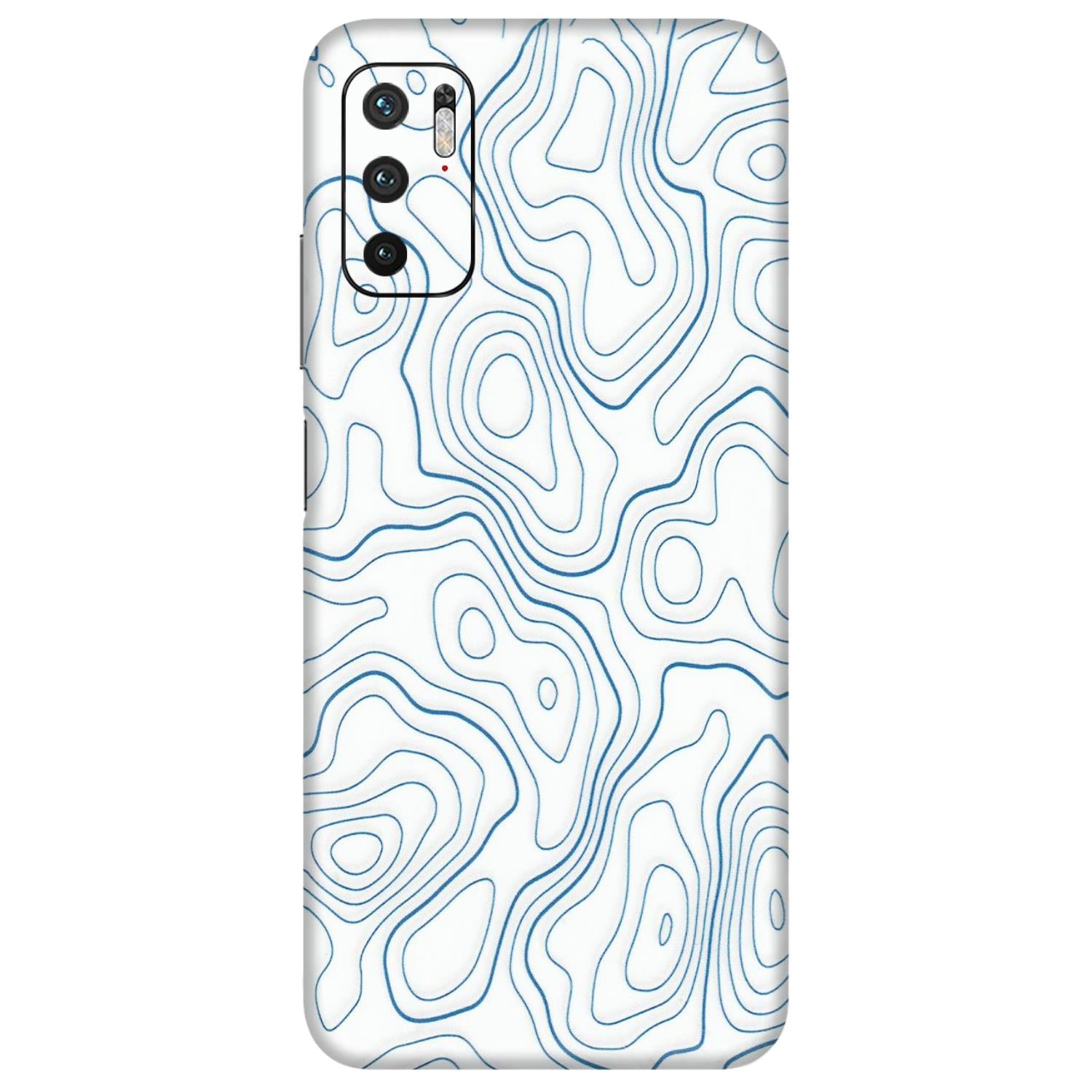POCO Phone Skins (All Models) - Blue And White Swirls - Matte Finish (M-139) Poco M3 PRO (5G)