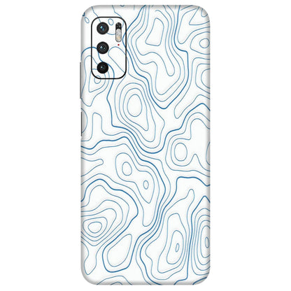 POCO Phone Skins (All Models) - Blue And White Swirls - Matte Finish (M-139) Poco M3 PRO (5G)