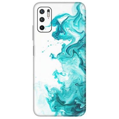 POCO Phone Skins (All Models) - Sky Blue Abstract Colour - Matte Finish (M-146) Poco M3 PRO (5G)
