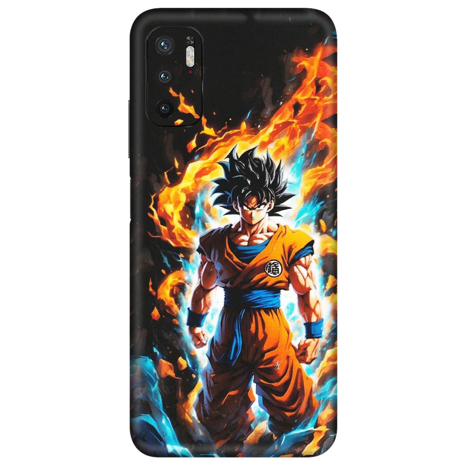 POCO Phone Skins (All Models) - Goku Transformation Anime - Matte Finish (M-159) Poco M3 PRO (5G)