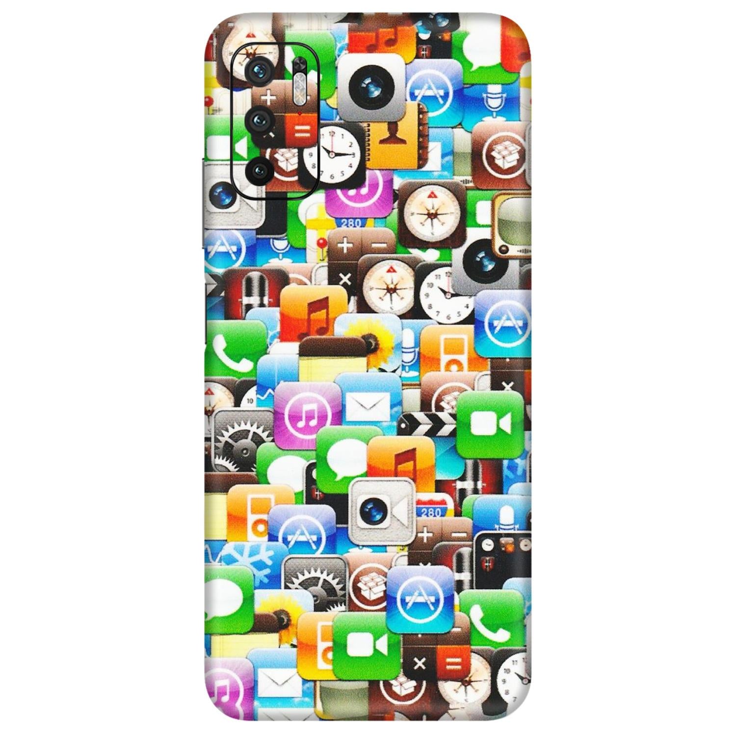 POCO Phone Skins (All Models) - All Apple Icons - Matte Finish (M-93) Poco M3 PRO (5G)
