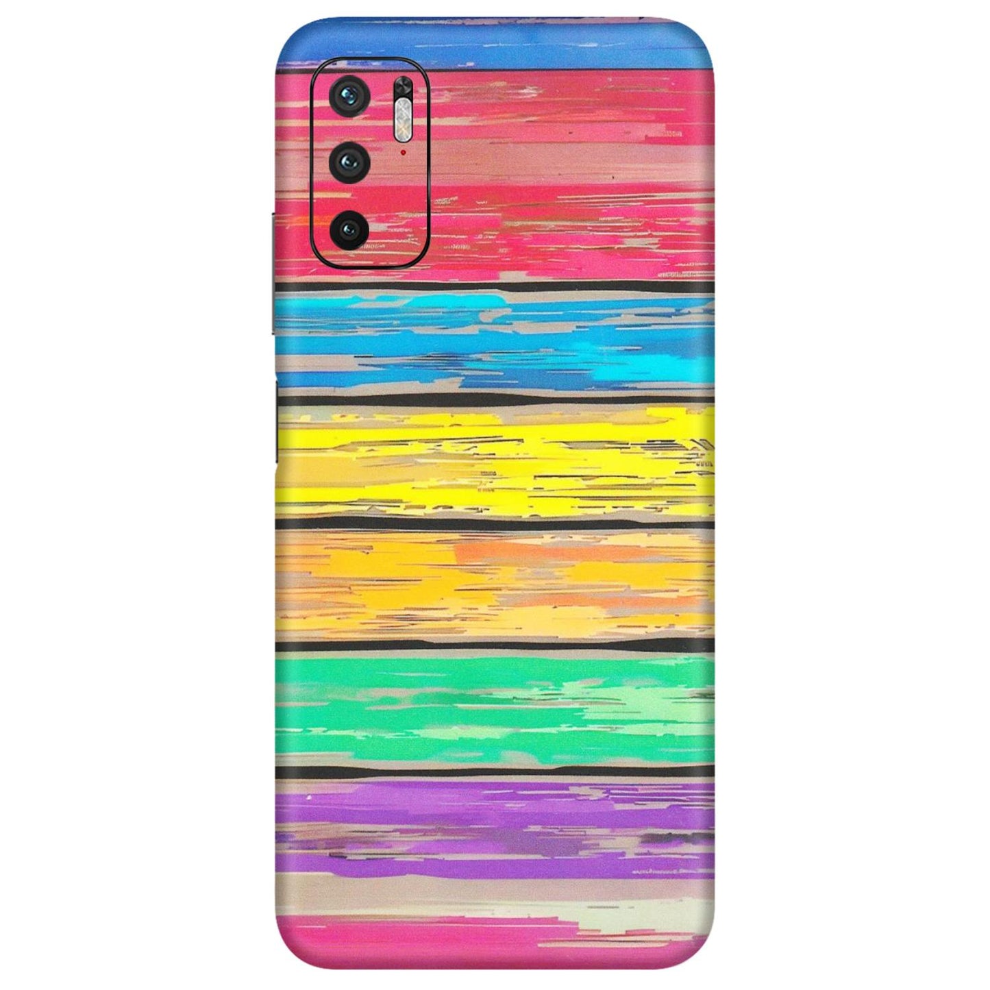 POCO Phone Skins (All Models) - Multi Colour Wooden Wall - Matte Finish (M-96) Poco M3 PRO (5G)