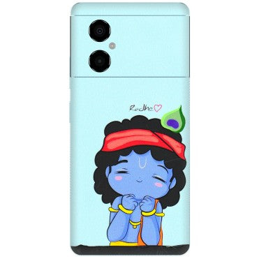 POCO Phone Skins (All Models) - Radhe Radhe Cute Toon - 3D Embossed Finish (L-05) Poco M4 (5G)