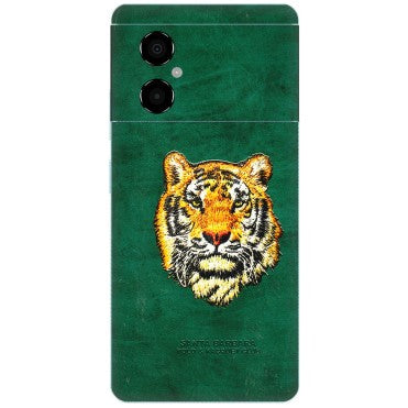 POCO Phone Skins (All Models) - Leather Feel Tiger - 3D Embossed Finish (L-111) Poco M4 (5G)