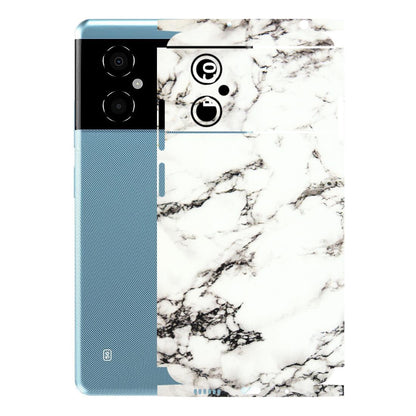 POCO Phone Skins (All Models) - Black and White Marble Texture - 3D Embossed Finish (L-124) Poco M4 (5G)