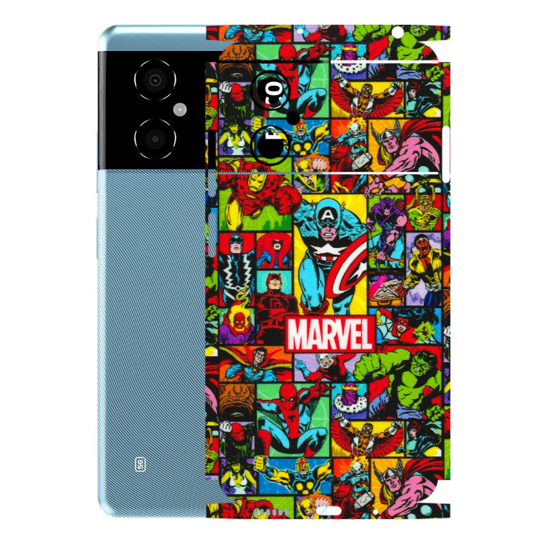 POCO Phone Skins (All Models) - MARVELOUS Comic Characters - 3D Embossed Finish (L-129) Poco M4 (5G)