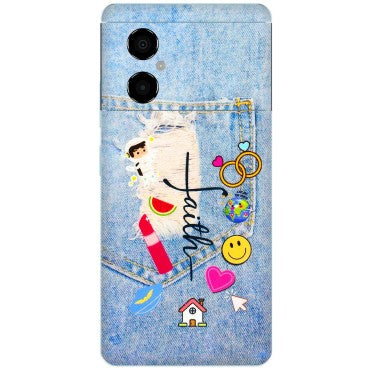 POCO Phone Skins (All Models) - Denim Jeans Pocket - 3D Embossed Finish (L-134) Poco M4 (5G)