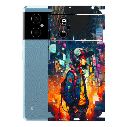 POCO Phone Skins (All Models) - Street Anime Guy - 3D Embossed Finish (L-158) Poco M4 (5G)