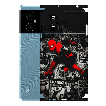 POCO Phone Skins (All Models) - SpiderMan New - 3D Embossed Finish (L-162) Poco M4 (5G)