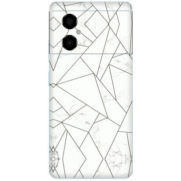 POCO Phone Skins (All Models) - Luxury White Marble Effect - 3D Embossed Finish (L-168) Poco M4 (5G)