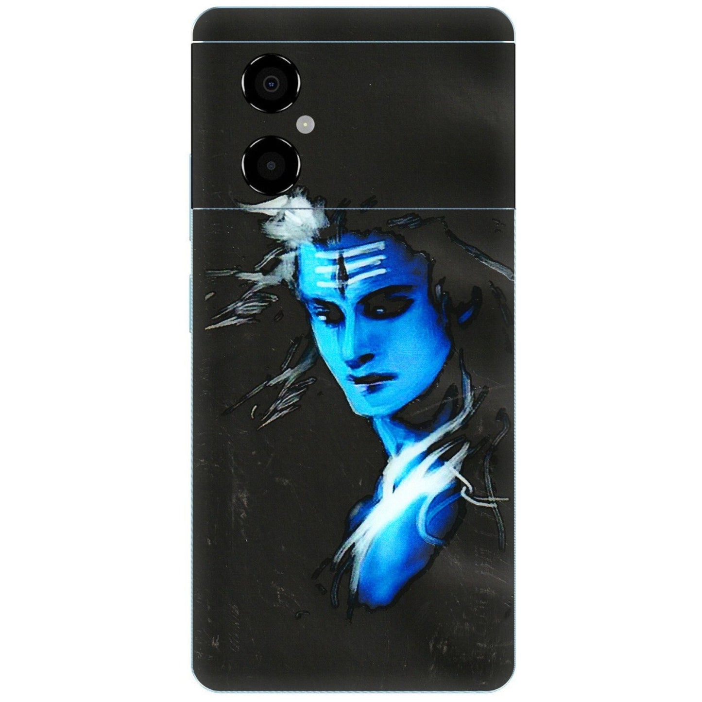 POCO Phone Skins (All Models) - Har Har Mahadev Blue/Black - 3D Embossed Finish (L-185) Poco M4 (5G)