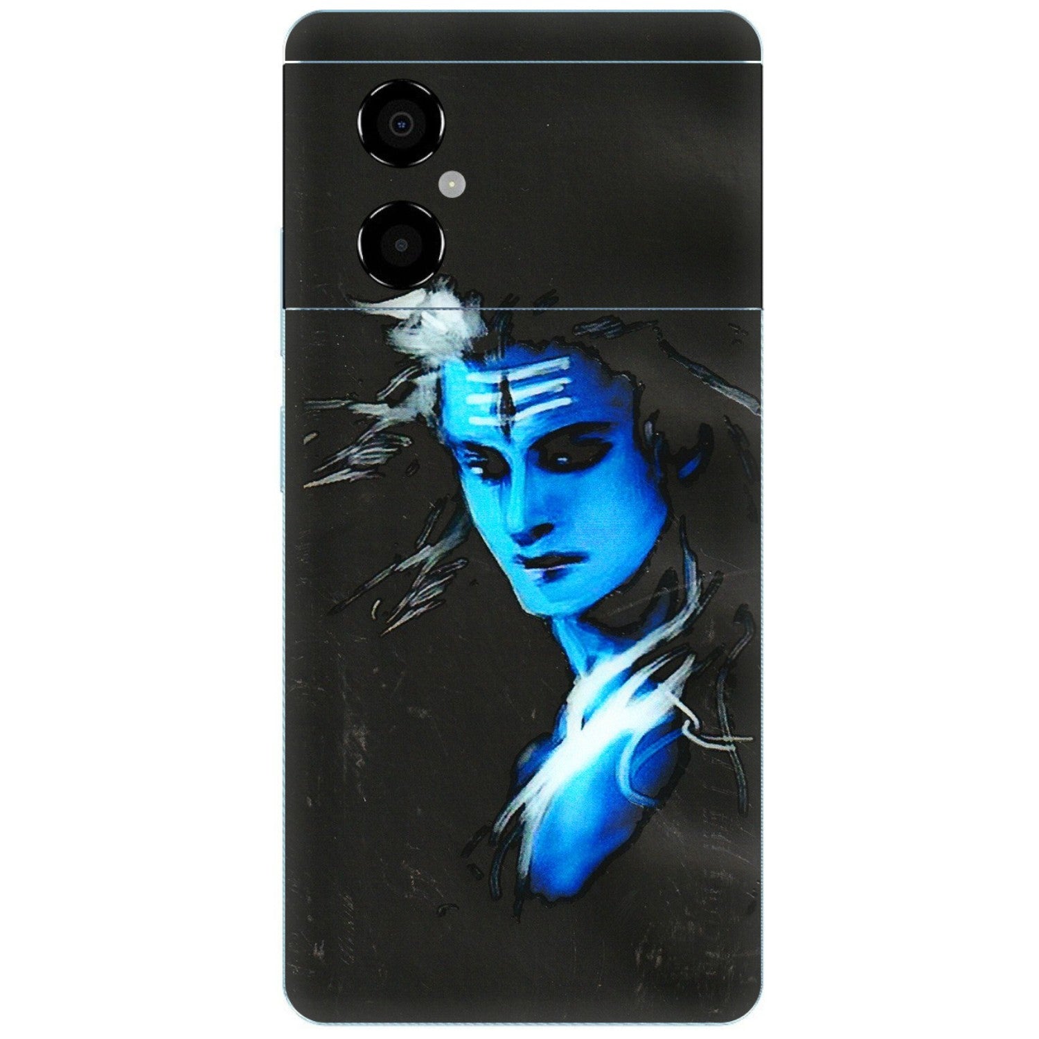 POCO Phone Skins (All Models) - Har Har Mahadev Blue/Black - 3D Embossed Finish (L-185) Poco M4 (5G)
