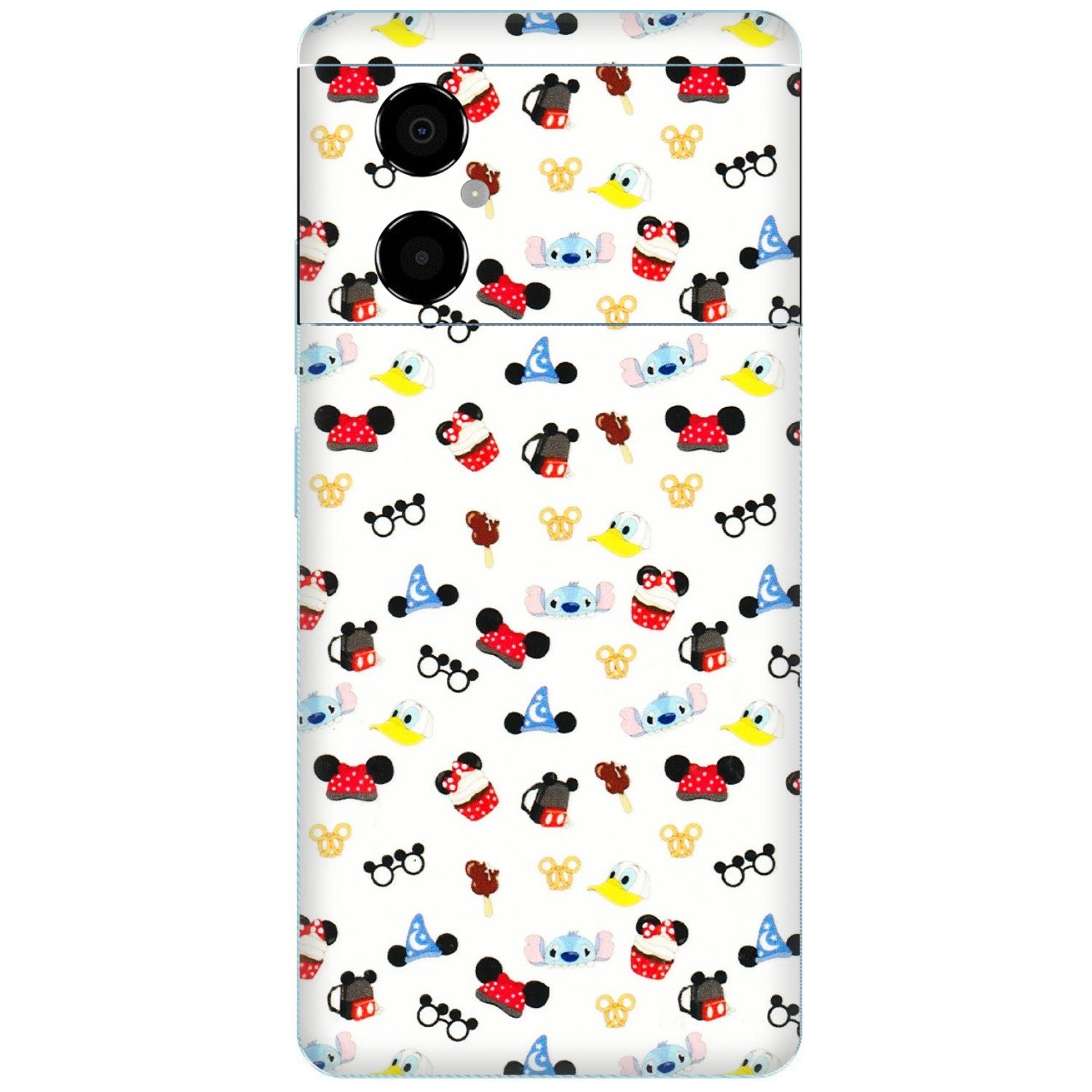 POCO Phone Skins (All Models) - Minnie Mouse & Donald Doodles s - 3D Embossed Finish (L-194) Poco M4 (5G)