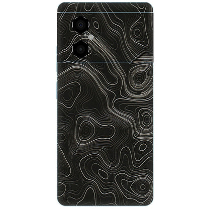 POCO Phone Skins (All Models) - Black Swirl - 3D Embossed Finish (L-196) Poco M4 (5G)