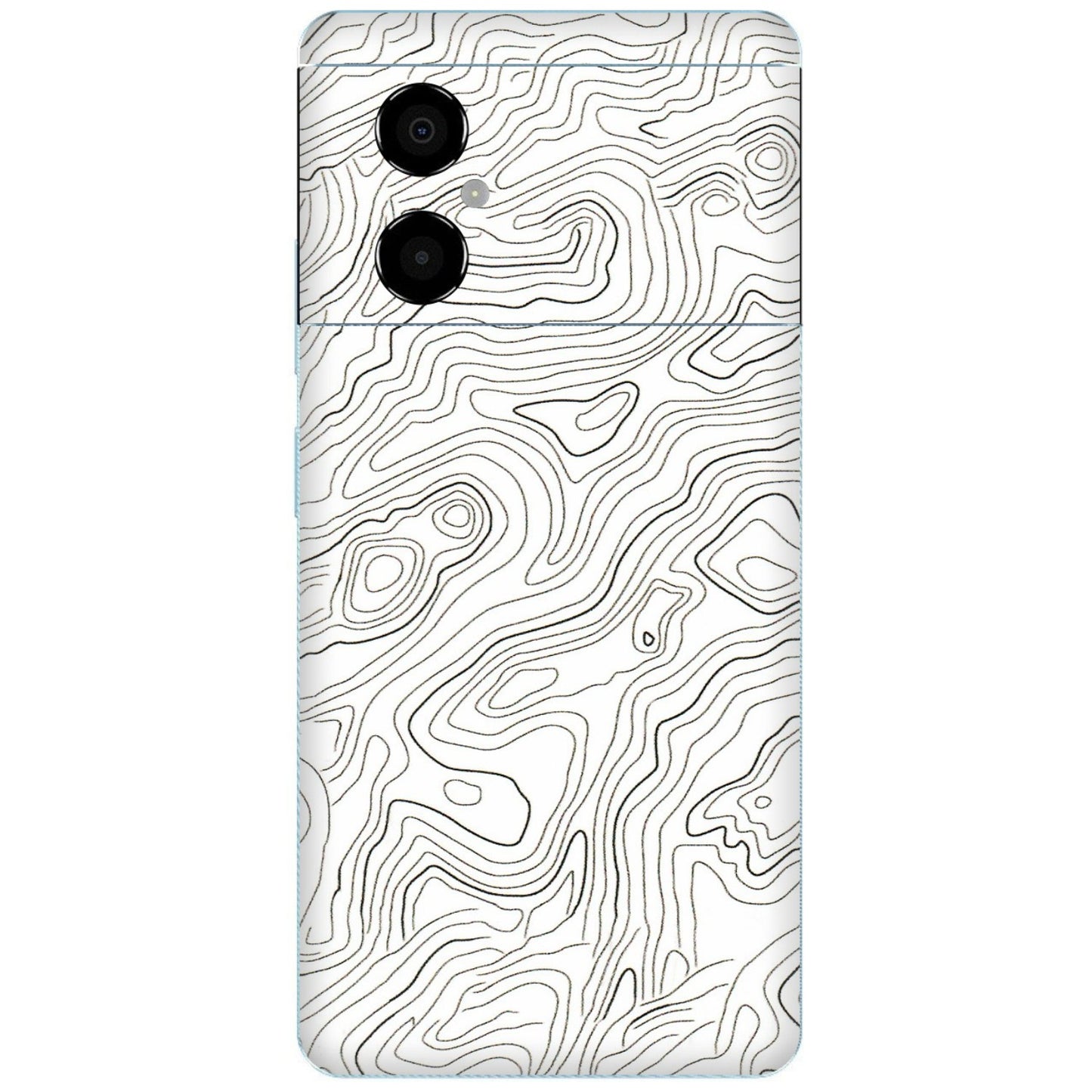 POCO Phone Skins (All Models) - White Black Swirls - 3D Embossed Finish (L-219) Poco M4 (5G)