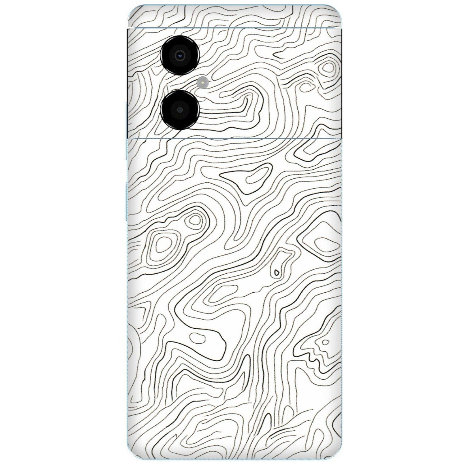 POCO Phone Skins (All Models) - White Black Swirls - 3D Embossed Finish (L-219) Poco M4 (5G)
