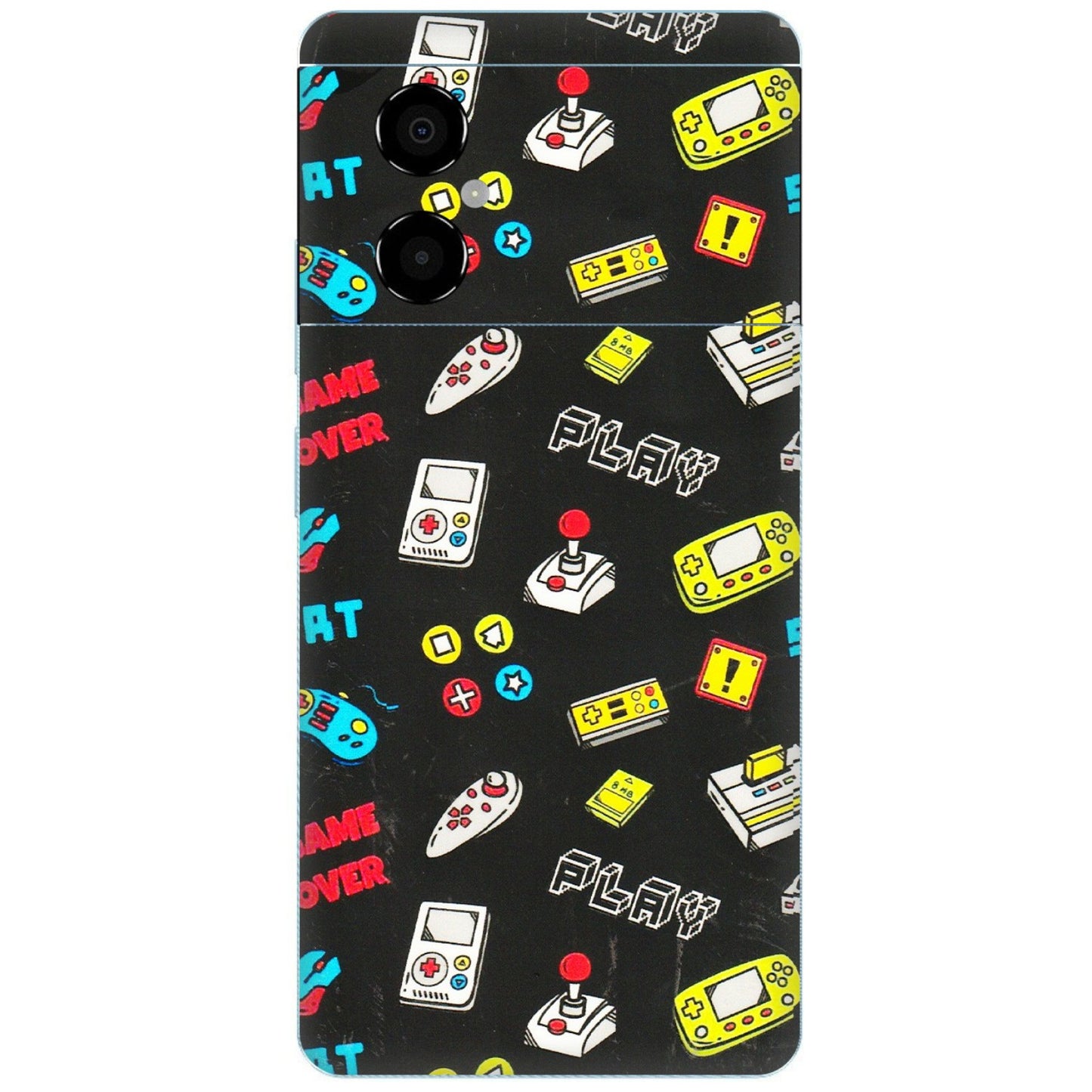 POCO Phone Skins (All Models) - Gaming Doodles - 3D Embossed Finish (L-224) Poco M4 (5G)