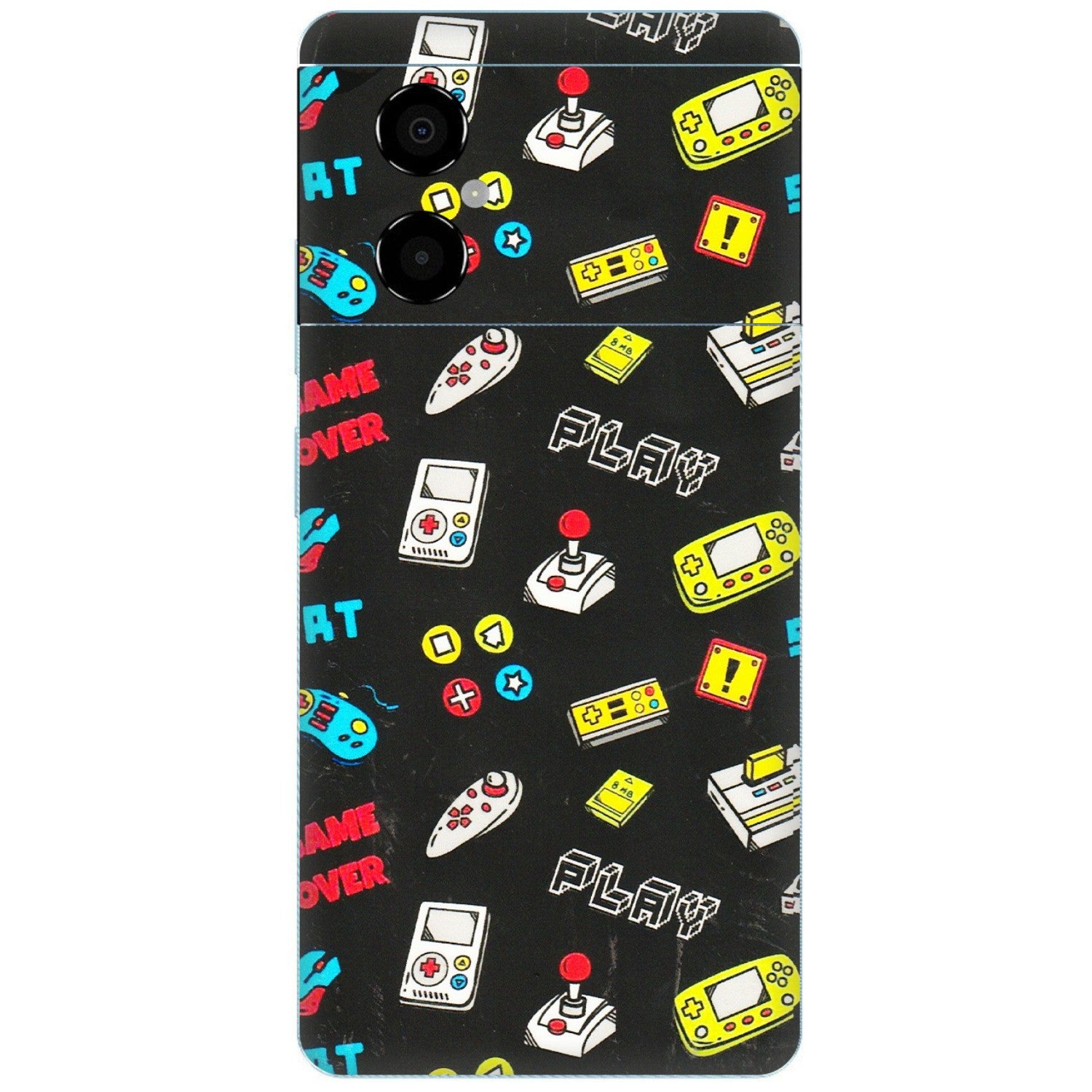 POCO Phone Skins (All Models) - Gaming Doodles - 3D Embossed Finish (L-224) Poco M4 (5G)