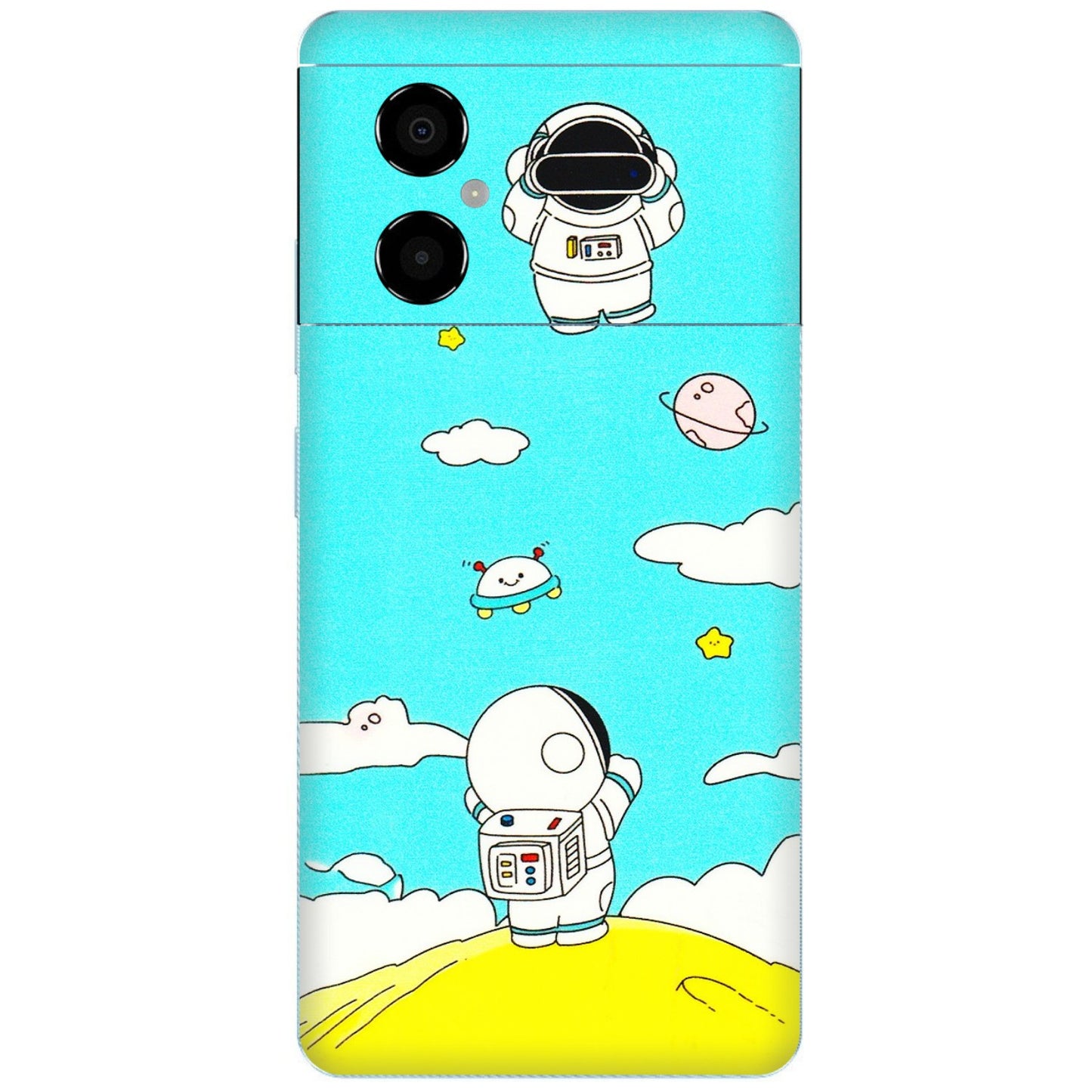 POCO Phone Skins (All Models) - Blue Skies Astro Float - 3D Embossed Finish (L-230) Poco M4 (5G)