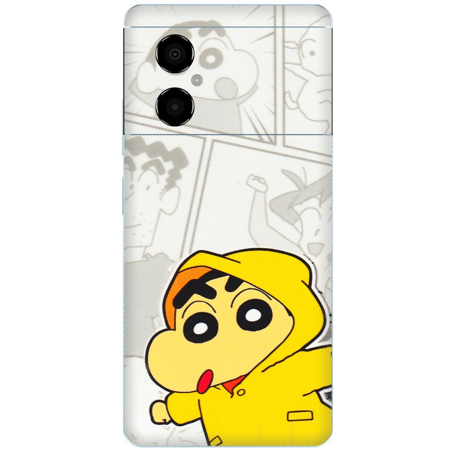 POCO Phone Skins (All Models) - Yellow Shinchan Comic - 3D Embossed Finish (L-246) Poco M4 (5G)