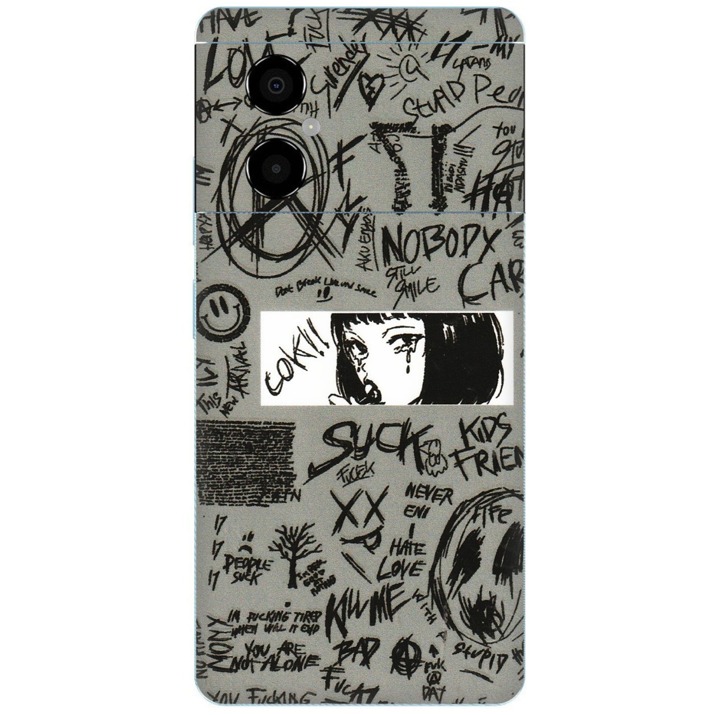 POCO Phone Skins (All Models) - Never Have Love Anime - 3D Embossed Finish (L-260) Poco M4 (5G)