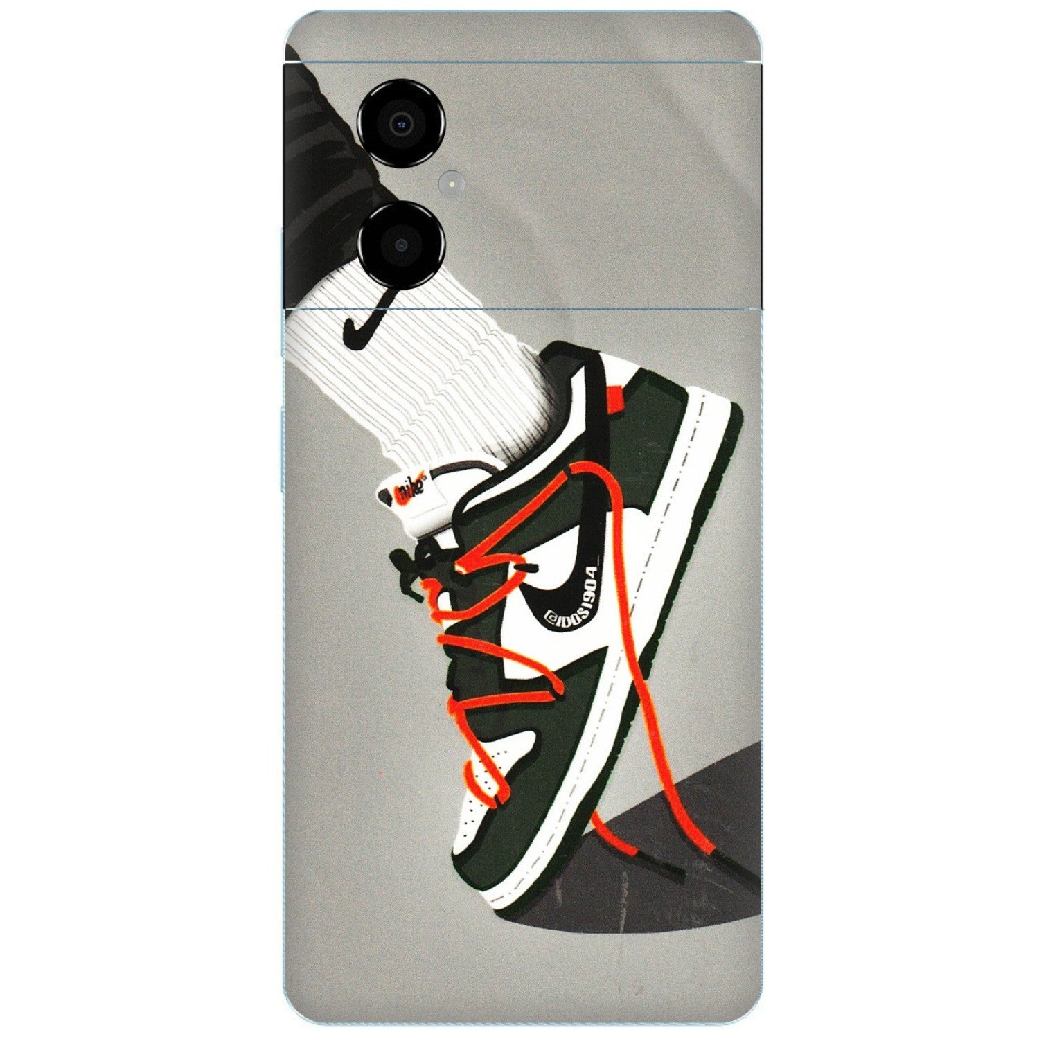 POCO Phone Skins (All Models) - New Grey Sneaker - 3D Embossed Finish (L-261) Poco M4 (5G)