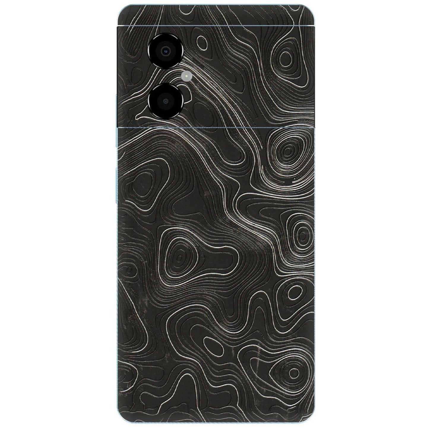 POCO Phone Skins (All Models) - Abstract White Line Map - 3D Embossed Finish (L-269) Poco M4 (5G)