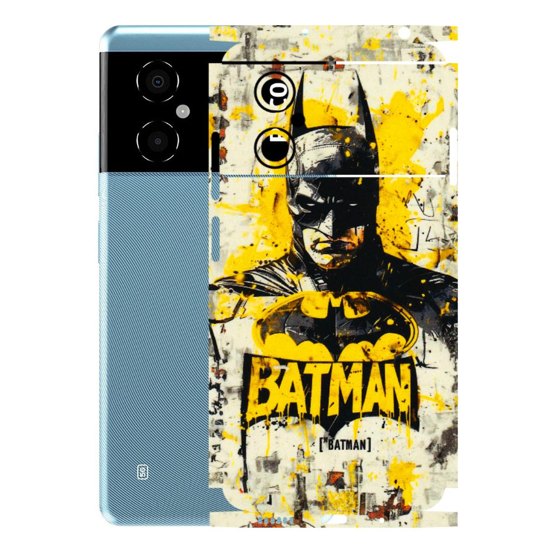POCO Phone Skins (All Models) - Batman Yellow BT - 3D Embossed Finish (L-304) Poco M4 (5G)
