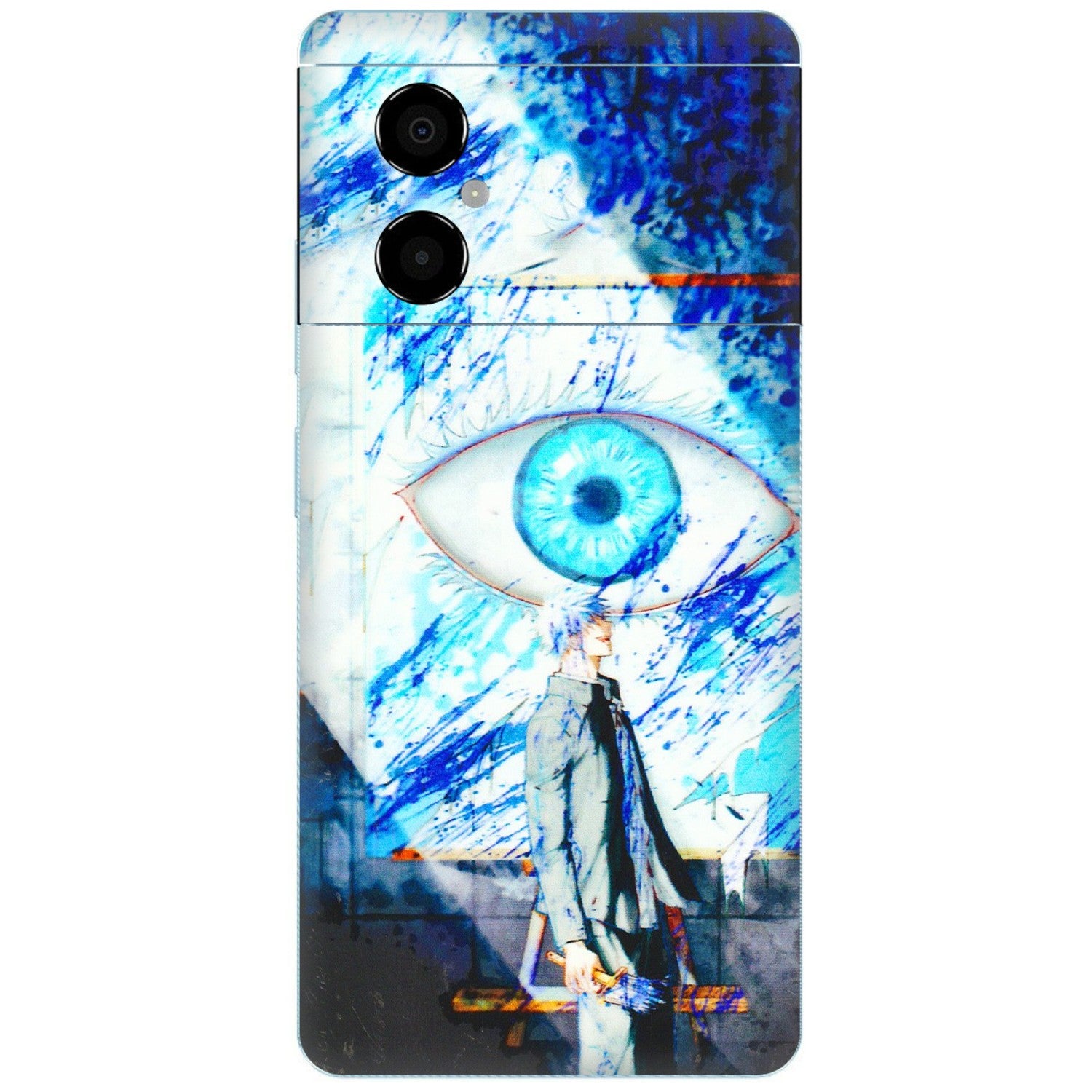 POCO Phone Skins (All Models) - Anime Sea Blue Eye - 3D Embossed Finish (L-318) Poco M4 (5G)