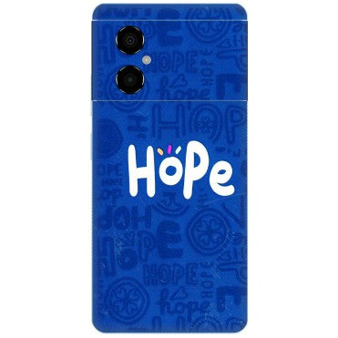 POCO Phone Skins (All Models) - Hope Doodles Blue - 3D Embossed Finish (L-43) Poco M4 (5G)