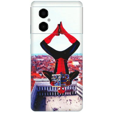 POCO Phone Skins (All Models) - Spiderman Hanging - 3D Embossed Finish (L-53) Poco M4 (5G)