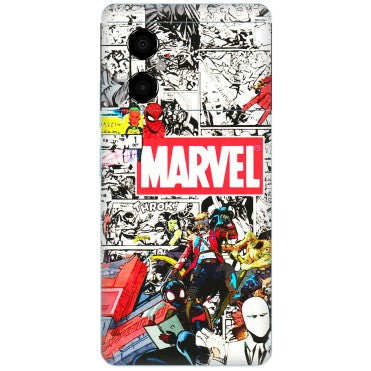 POCO Phone Skins (All Models) - Marvel Colorful Comic - 3D Embossed Finish (L-64) Poco M4 (5G)