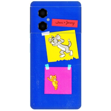 POCO Phone Skins (All Models) - Tom N Jerry Sticky Notes - 3D Embossed Finish (L-88) Poco M4 (5G)