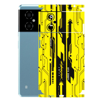 POCO Phone Skins (All Models) - Yellow Cyberpunk - 3D Embossed Finish (L-93) Poco M4 (5G)