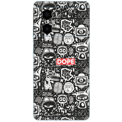 POCO Phone Skins (All Models) - Dope Stay Classy Black Doodles - Matte Finish (M-126) Poco M4 (5G)
