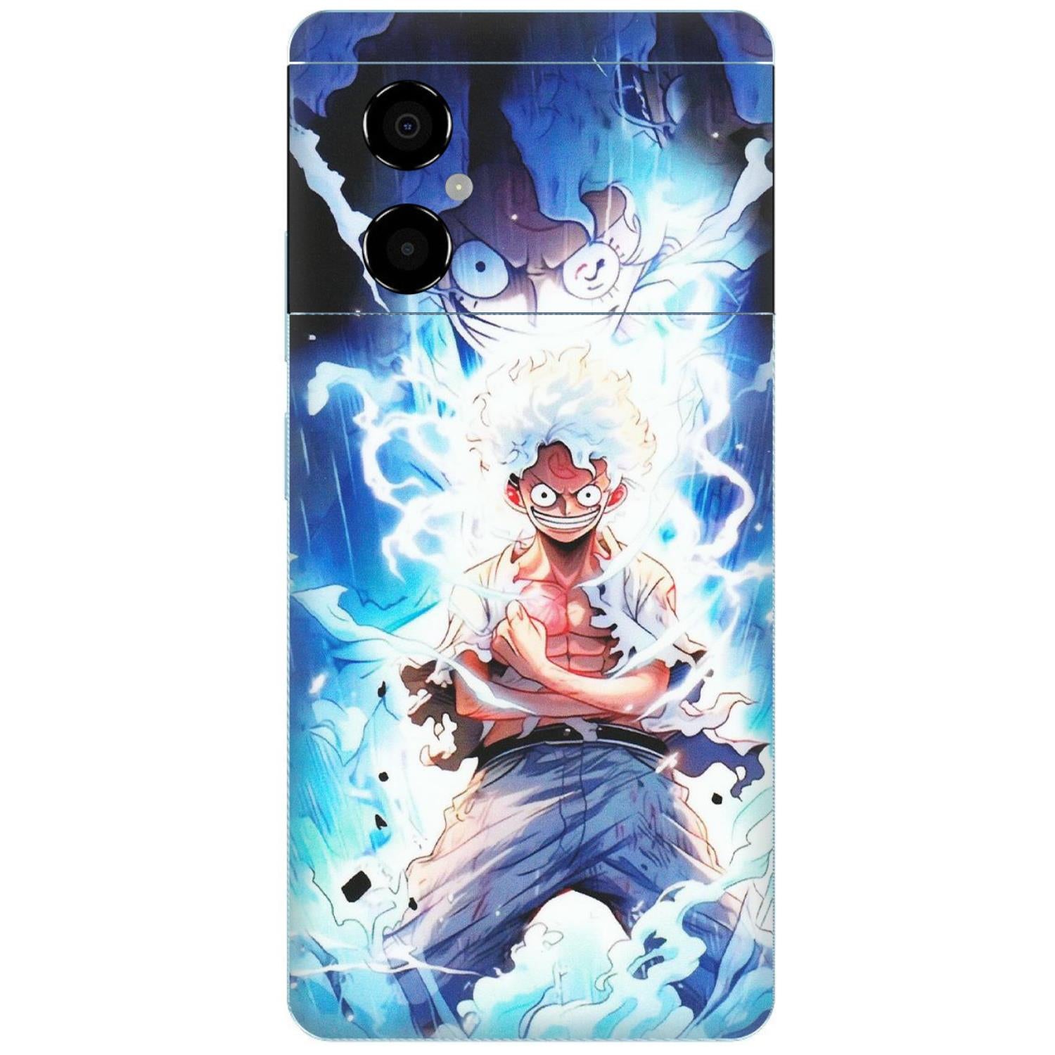 POCO Phone Skins (All Models) - Blue Thunder Luffy Anime - Matte Finish (M-132) Poco M4 (5G)