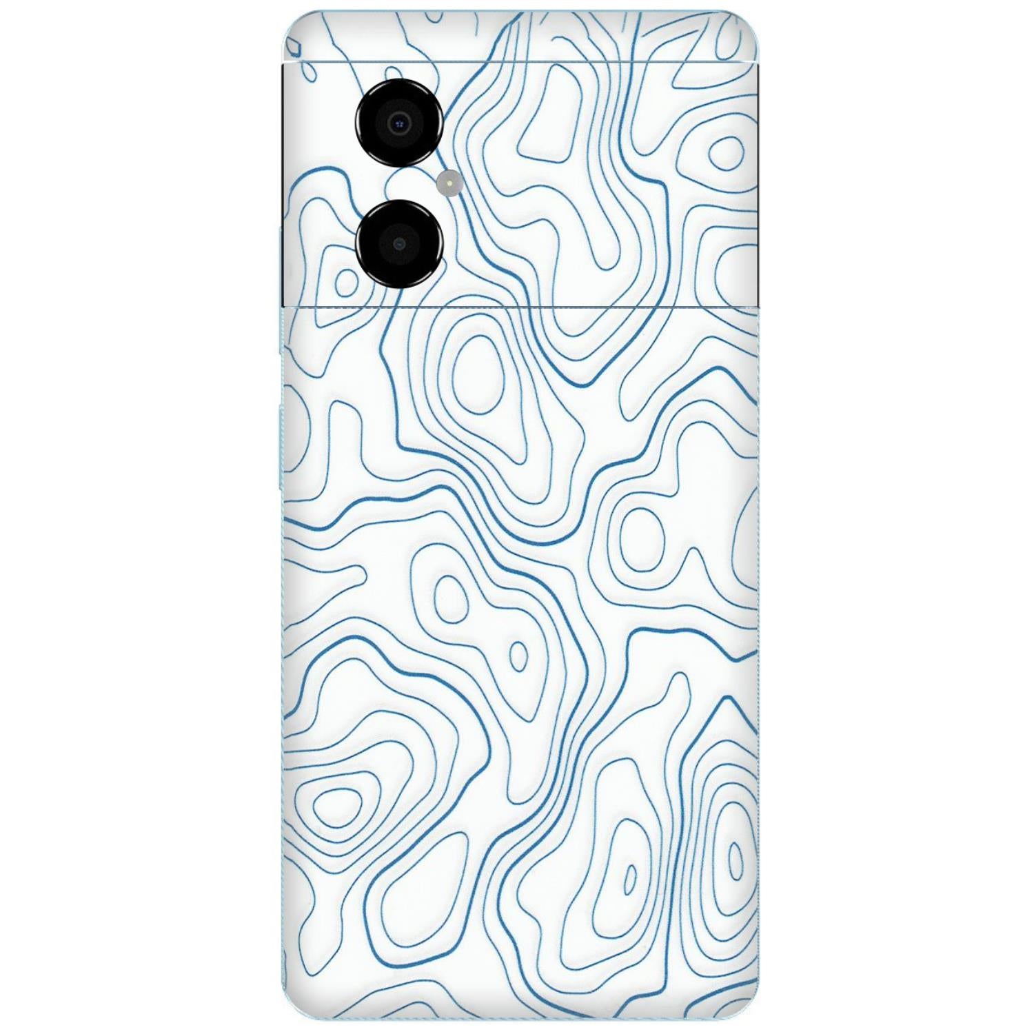 POCO Phone Skins (All Models) - Blue And White Swirls - Matte Finish (M-139) Poco M4 (5G)