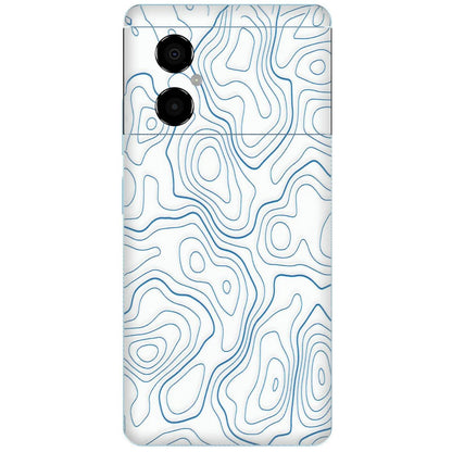POCO Phone Skins (All Models) - Blue And White Swirls - Matte Finish (M-139) Poco M4 (5G)