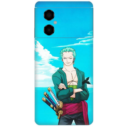 POCO Phone Skins (All Models) - Cool Swordman Zoro Anime - Matte Finish (M-143) Poco M4 (5G)