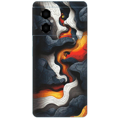 POCO Phone Skins (All Models) - Abstract Volcanic Layers - Matte Finish (M-52) Poco M4 (5G)