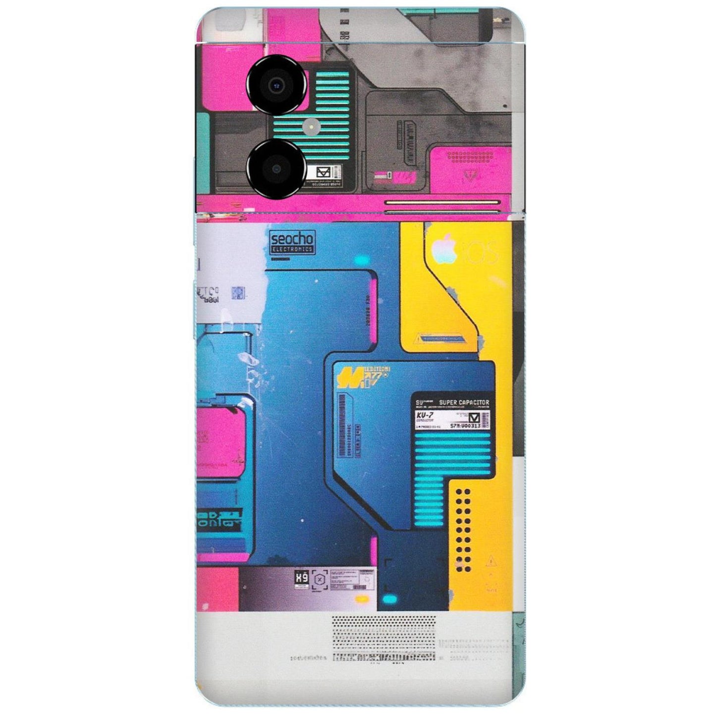 POCO Phone Skins (All Models) - Colourfull Motherboard Internals - Matte Finish (M-55) Poco M4 (5G)