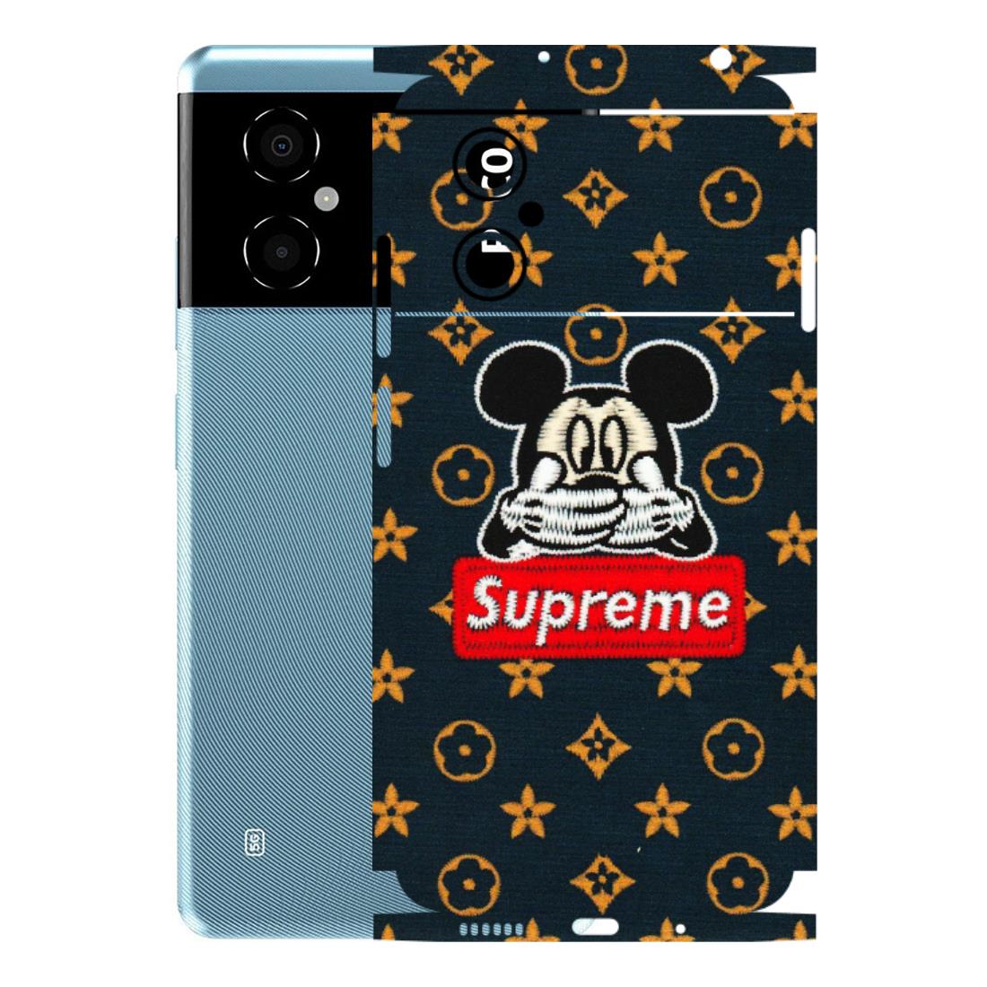 POCO Phone Skins (All Models) - Mickey Supreme - Matte Finish (M-83) Poco M4 (5G)