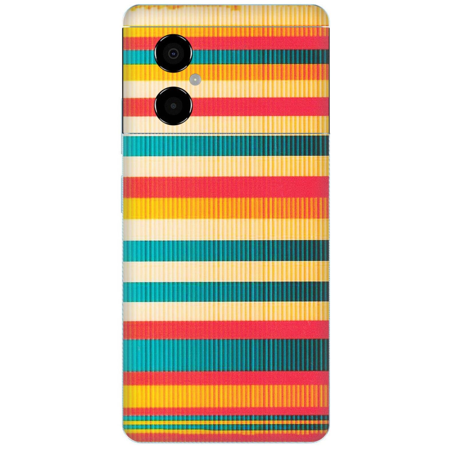 POCO Phone Skins (All Models) - Colourful Stripes Soothing Effect - Matte Finish (M-86) Poco M4 (5G)