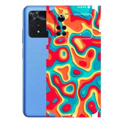 POCO Phone Skins (All Models) - Abstract Swirl - 3D Embossed Finish (L-150) Poco M4 PRO 4G