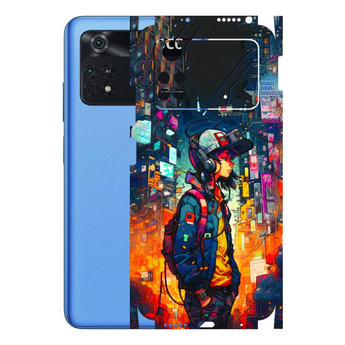 POCO Phone Skins (All Models) - Street Anime Guy - 3D Embossed Finish (L-158) Poco M4 PRO 4G