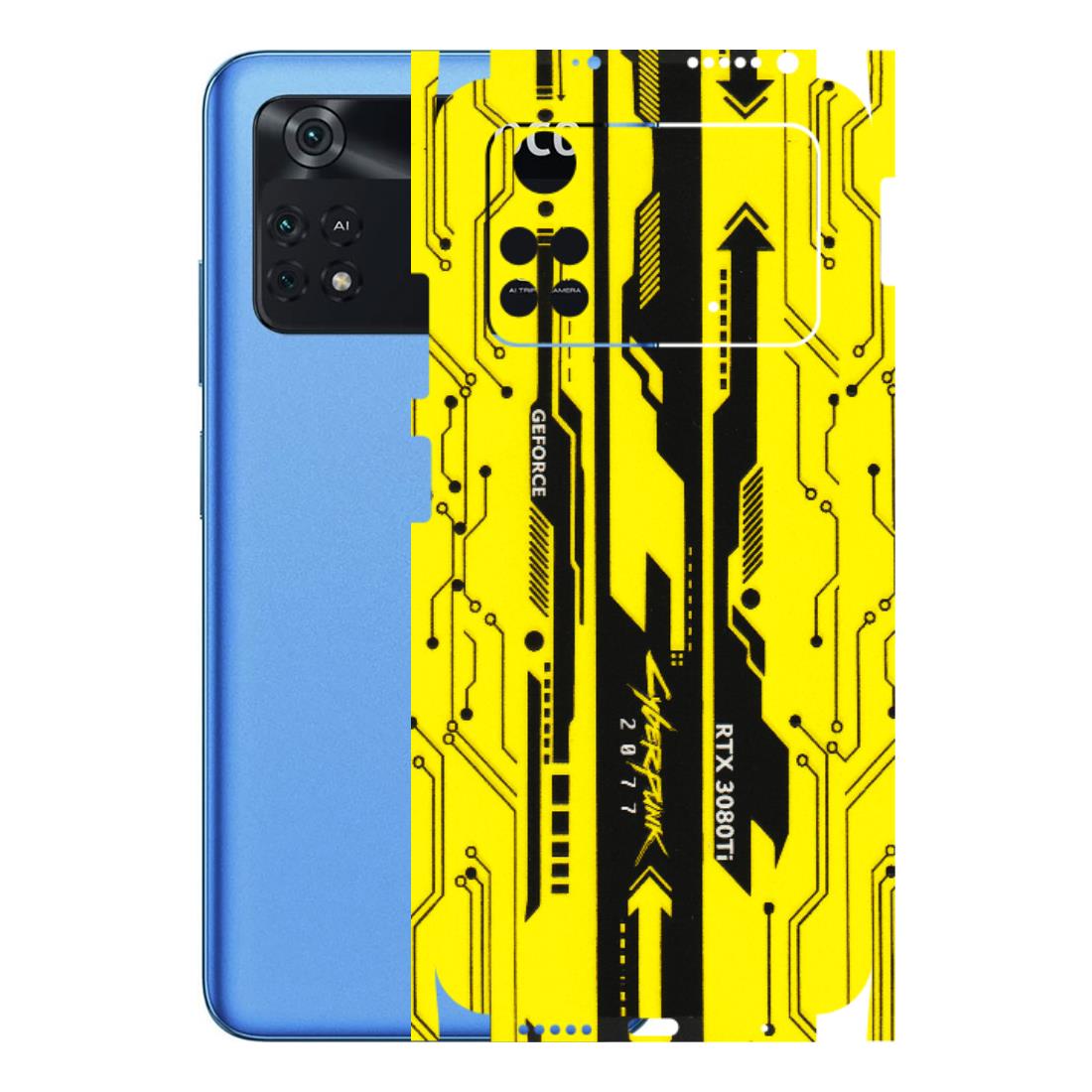 POCO Phone Skins (All Models) - Yellow Cyberpunk - 3D Embossed Finish (L-93) Poco M4 PRO 4G