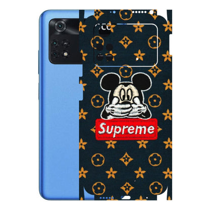 POCO Phone Skins (All Models) - Mickey Supreme - Matte Finish (M-83) Poco M4 PRO 4G