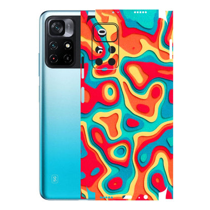 POCO Phone Skins (All Models) - Abstract Swirl - 3D Embossed Finish (L-150) Poco M4 PRO 5G